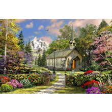 Springbok 500 Τεμαχίων Παζλ Mountain View Chapel - Κατασκευασμένο στις ΗΠΑ