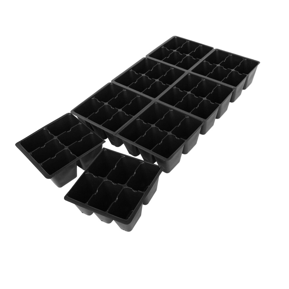 Inserts pour bacs     jardin en plastique noir Handy Pantry - 20 feuilles de 48 plantes