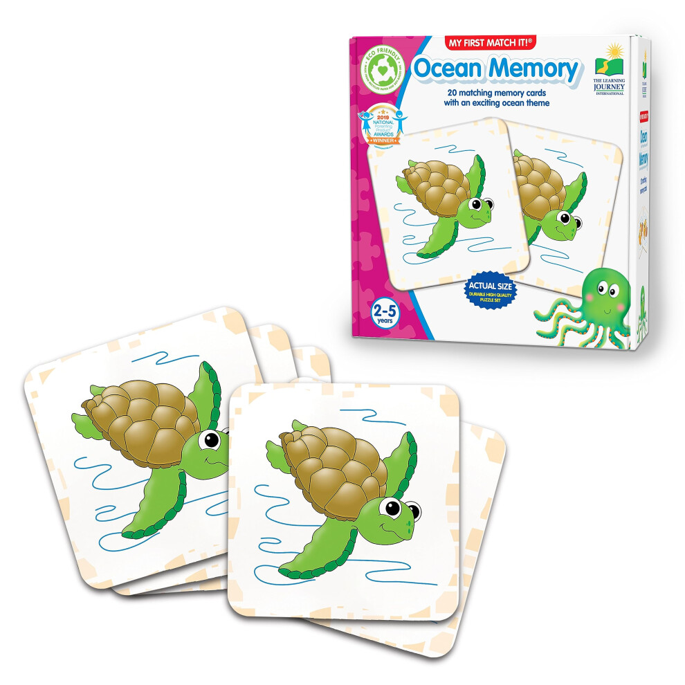 Photos - Board Game The Learning Journey My First Memory Game - Ocean Memory - 20 Card Matching Memory Game - Educational Toddler Gifts for Boys