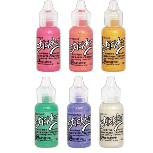 Stickles Ranger - 2019 Χρώματα Glitter - Πακέτο 6 Τεμαχίων