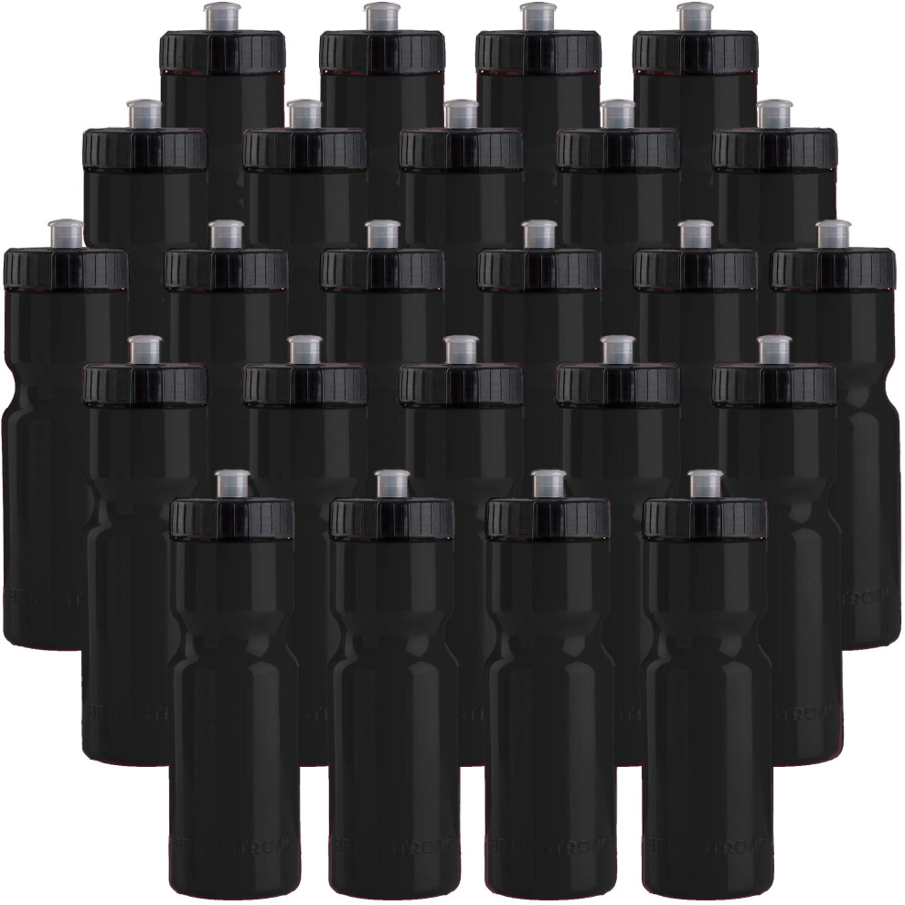 Lot de 50 bouteilles d'eau solides en vrac, lot de 24 bouteilles de sport de 65 cl, sans BPA, ouverture facile avec bouchon     tirette, fabriqu   es