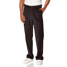 Pantalon en velours c tel extensible pour homme Haggar, taille extensible, coupe classique, devant plat