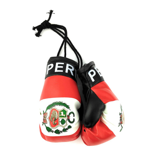 Red Hat OR Hanging Car Mini Boxing Luvas (Peru)