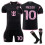 (20(110-120CM)) Comfortable 2425 Miami Away Black MESSI #10 Training Suit With Socks 1