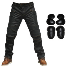 2019 mn motorcykel ridning jeans rustning racing cykling byxor med uppgradering kn hftskydd kuddar (svart l = 32)