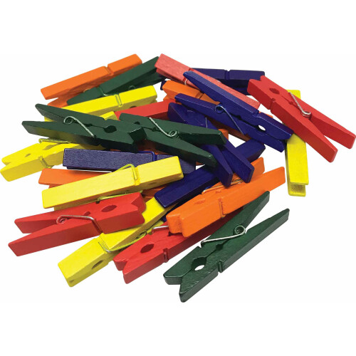 Teacher Created Resources STEM Basics: Medium Multicolor Clothespins  Pack of 50