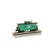 Bachmann Trains Northeast Steel Caboose - Penn Central - Verde giada con tetto nero - Scala N