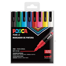 Posca UNI Set PC 3M Basic - 8 Felt Tip Pens A-1