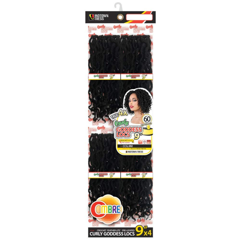 Bomen Unisex Not,Specified Motown Tress (Ccg.9m Goddess Locs - 60 Loops - 9 Inch - 1 Pack) - Synthetic Crochet Braiding Hair In 1B