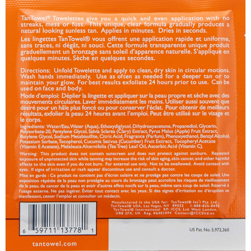 Prosoape de bronz complet Tantowel - 5 pachet ntunecat 0,5 fl oz (pachet de 5) 2