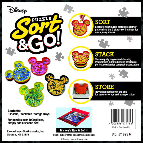 Ravensburger Ravensburger 17975 Disney Mickey Mouse Sort & Go Puzzle Accessory - Sturdy Plastic Sorting Trays 1