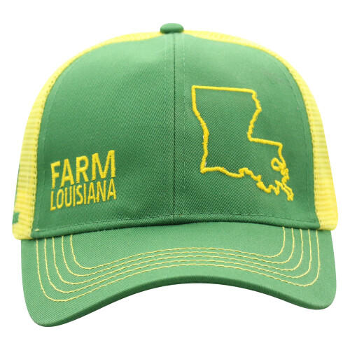 John Deere John Deere Farm State Pride Cap-Green and Yellow-Louisiana