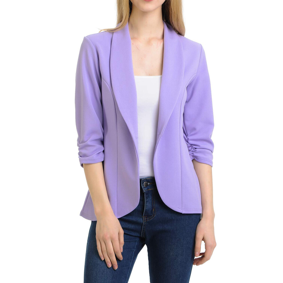 Veste blazer l   g   re de travail     manches fronc   es MINEFREE pour femme 34