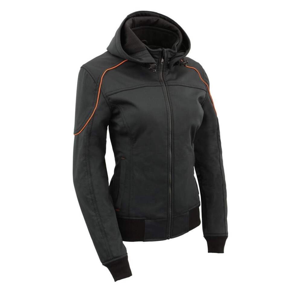 Veste de moto blind   e     coque souple noire pour femme Milwaukee Leather MPL2764