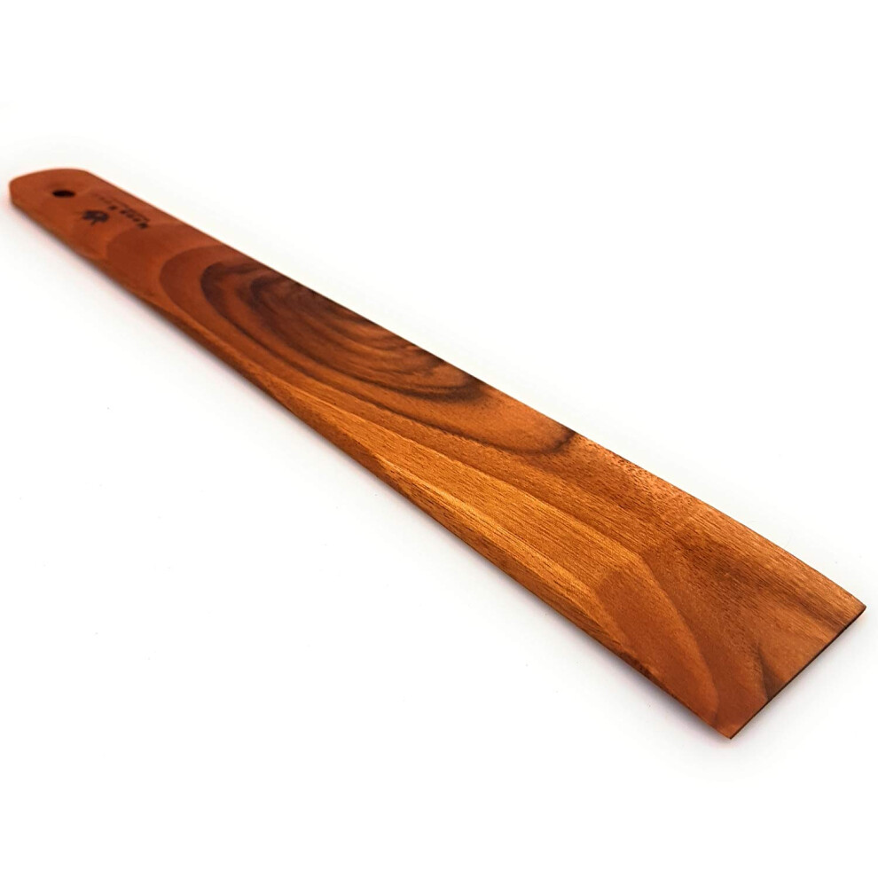 Moonwood Wooden Spatula For Cooking 12 Inch Kitchen Spurtle Utensil - Handmade
