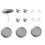40 Pcs Stainless Steel Stud Earring Cabochon Setting Post Cup Fit for 1