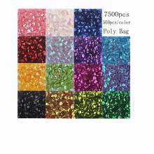 Paiete cu paiete n pungi paiete iridescente Mixte 15 culori 6 mm 7500 buc Paiete curcubeu n vrac asortate pentru realizarea de artizanat DIY de