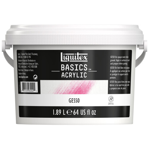 Liquitex BASICS Gesso Surface Prep Medium 1,89L (64-oz) Kuip Wit