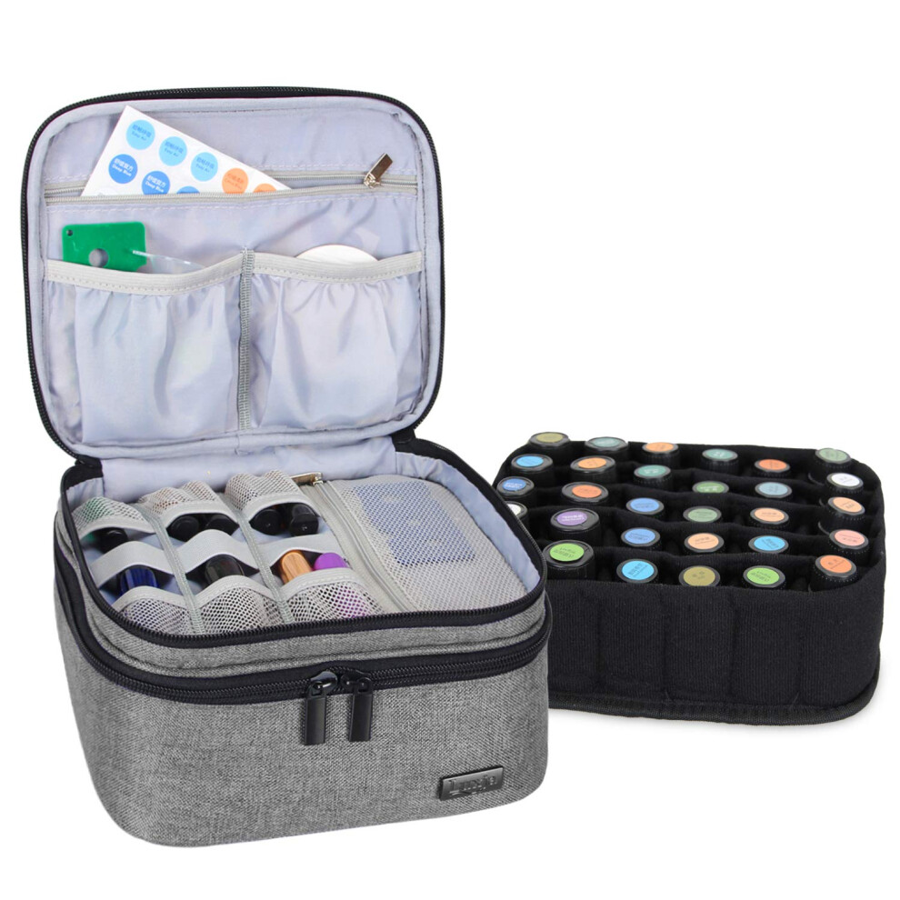 Luxja Essential Oil Carrying Case - Holds 30 Bottles (5Ml-30Ml Also F