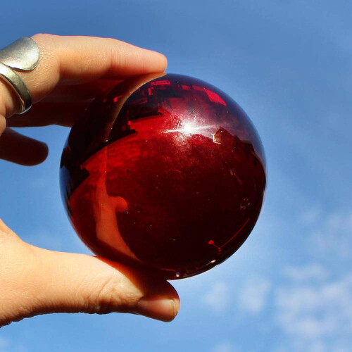 DSJUGGLING RUBY RED ACRYLIC CONTACO BALUGA BALL - 76mm (3 polegadas)