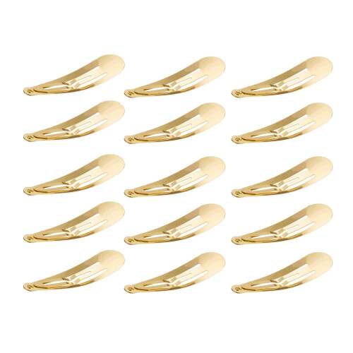 Motanar 50 Clip per Capelli a Scatto per Bambine e Donne, 50 mm (Oro)