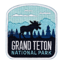 Vagabond Heart Heart Grand Teton National Patch - Iron on Travel Insigna - Grand Teton Suvenir
