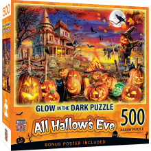 MasterPieces 500 Τεμαχίων Παζλ Halloween που Φωσφορίζει στο Σκοτάδι - 15"x21"