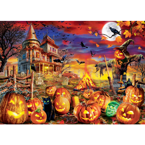 MasterPieces 500 Τεμαχίων Παζλ Halloween που Φωσφορίζει στο Σκοτάδι - 15"x21" 1