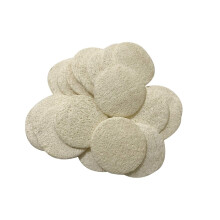 Tampons en Loofah pour le Visage, Disques Exfoliants Ronds Naturels de 2,36 pouces, 20 pièces
