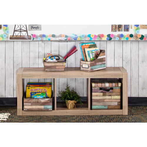 RECLAIMED WOOD SMALL STORAGE BIN 1