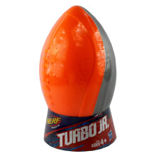 NERF Sports Turbo Jr. Pallone da football arancione brillante e titanio