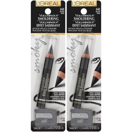 L’Oréal Paris L'Oreal Paris Voluminous Smoldering Eyeliner, Μαύρο, 0.056 Oz, 2 Τεμάχια 1