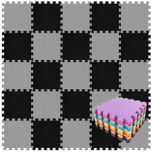 qqpp Tapis de sol en mousse puzzle embotable en caoutchouc EVA 18 carreaux - Tapis de jeu pour bb pour jouer | Tapis d'exercice pour l'entra