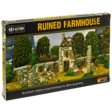 A      o do Senhor da Guerra Bolt Rusinou Farmhouse 1:56 Segunda Guerra Mundial Diorama Modelo de Modelo de Modelo de Pl   stico Small