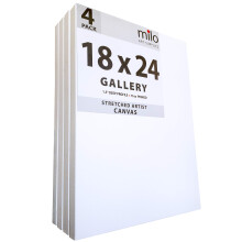 Milo Stretched Artist Canvas | 18x24 inches | 4 pakke | 1.5