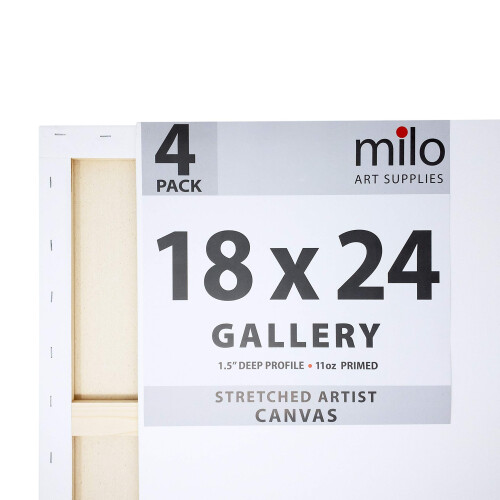 Milo Strelited Artist Canvas | 18x24 polegadas | 4 pacote | 1.5 1