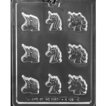 Grandmama's Goodies A156 Assorted Mic Unicorn Heads Chocolate Candy Soap Mold cu instruc?iuni exclusive de modelare
