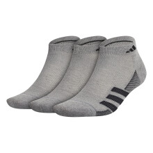 adidas Men's Superlite Stripe II 3-Pack Low Cut Heather Grey/Black/Night Grey Large