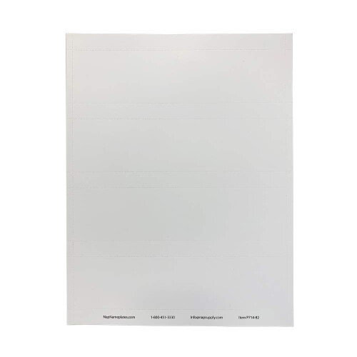 Inserti per targhette perforate, confezione da 20: dimensioni 8"""" x 2"""".
