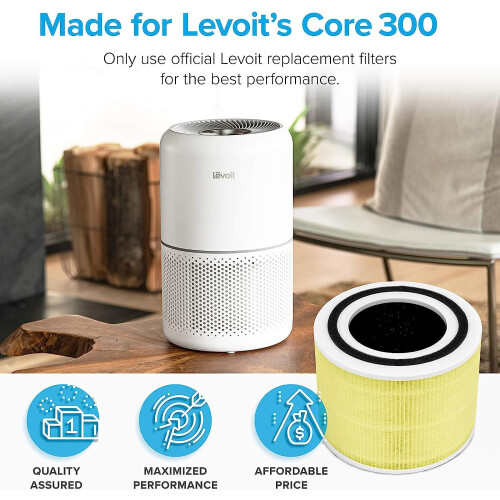 Levoit LEVOIT Core 300 Air Purifier Pet Allergy Replacement Filter  3in1 Filter  Efficiency Activated Carbon  Core300RFPA  1 Pack 2