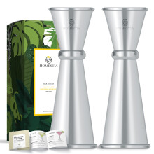 Homestia 2 Stck Bar-Messbecher fr Barkeeper, Messbecher mit Unzen und ml, 2 Maeinheiten im Inneren, Cocktail-Messbecher, 304 lebensmittelechter Ed