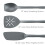 Sarah Jessica Parker Σετ Σπάτουλες και Κουτάλες Rachael Ray Tools - 3 Τεμάχια, Γκρι 2