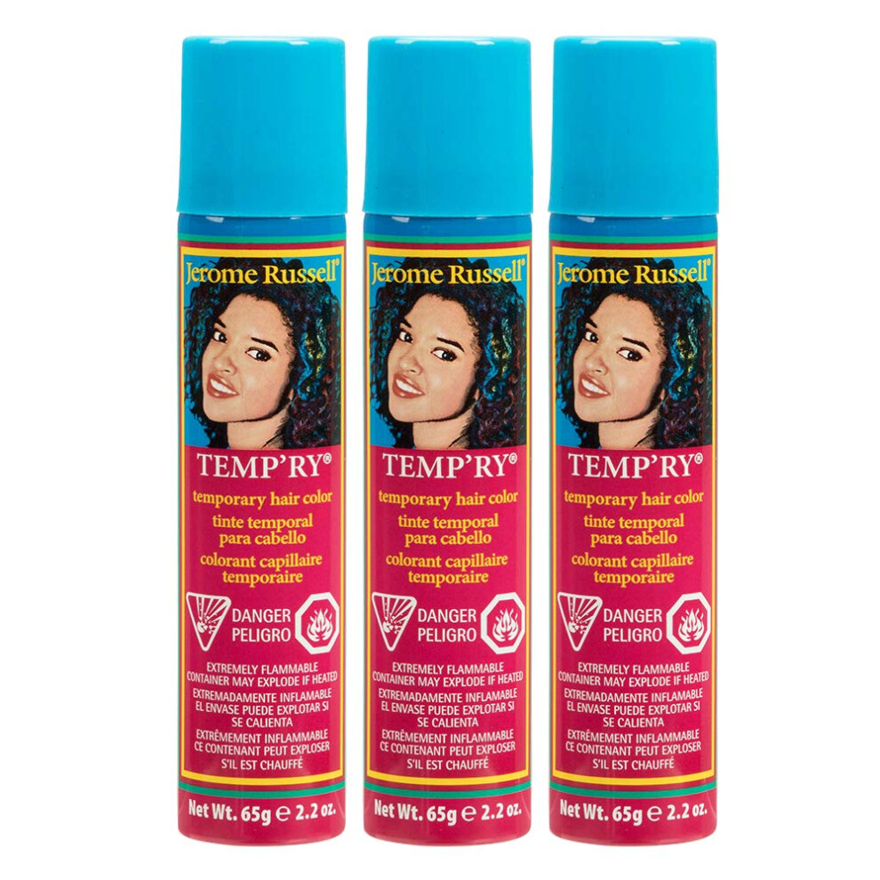 Coloration capillaire blond miel en spray Temp'ry de Jerome Russell, 65 ml x 3 packs