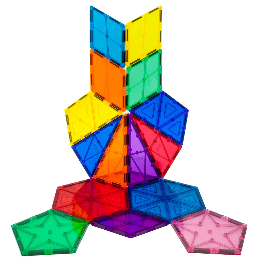 Photos - Construction Toy PicassoTiles 16 Piece Magnetic Building Block Set Geometry Shape Magne PT16
