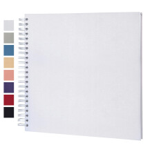 potricher 30,5 x 30,5 cm groes DIY-Scrapbook-Fotoalbum, 80 Seiten, dickes Kraftpapier, blanko, weies Papier, Erinnerungsbuch fr Hochzeit und Jahre