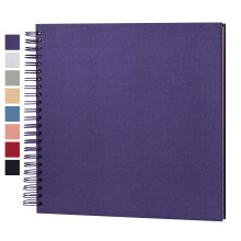 potricher 30,5 x 30,5 cm groes DIY-Scrapbook-Fotoalbum, 80 Seiten, dickes Kraftpapier, blanko, violettes Papier, Erinnerungsbuch fr Hochzeit und Ja