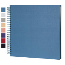 potricher 30,5 x 30,5 cm groes DIY-Scrapbook-Fotoalbum, 80 Seiten, dickes Kraftpapier, blanko, blaues Papier, Erinnerungsbuch fr Hochzeit und Jahre