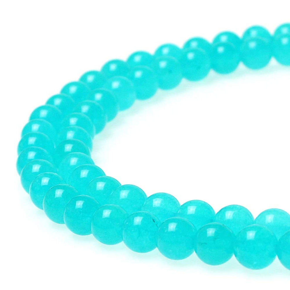 Los M?S Vendidos De Mjdcb: Cuentas De Piedra Sueltas Redondas De Jade De Color Amazonita-image