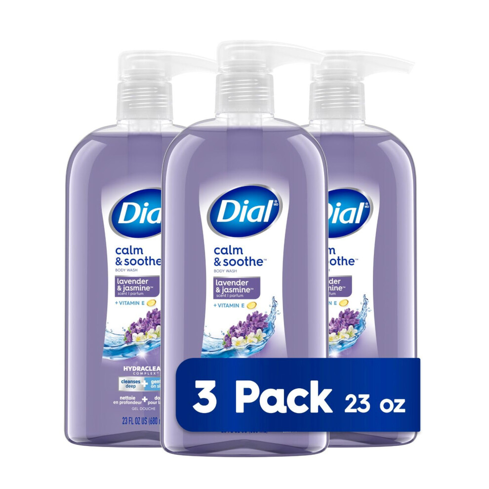 Wijzerplaat Lavender Dial Body Wash Calm & Soothe & Jasmine Scent 23 Fl Oz Pack Of 3