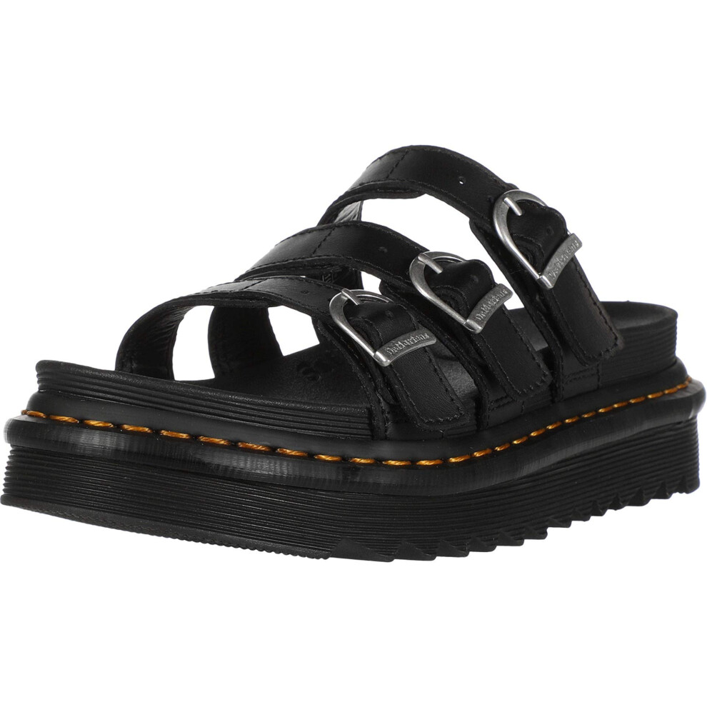 Dr. Martens Women's Slide Sandal  Black Hydro Leather  8